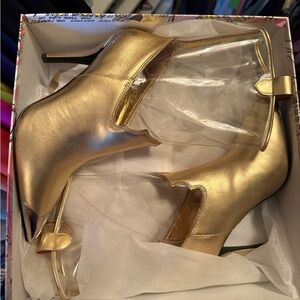 Jeffrey Campbell Gold Ankle Booties